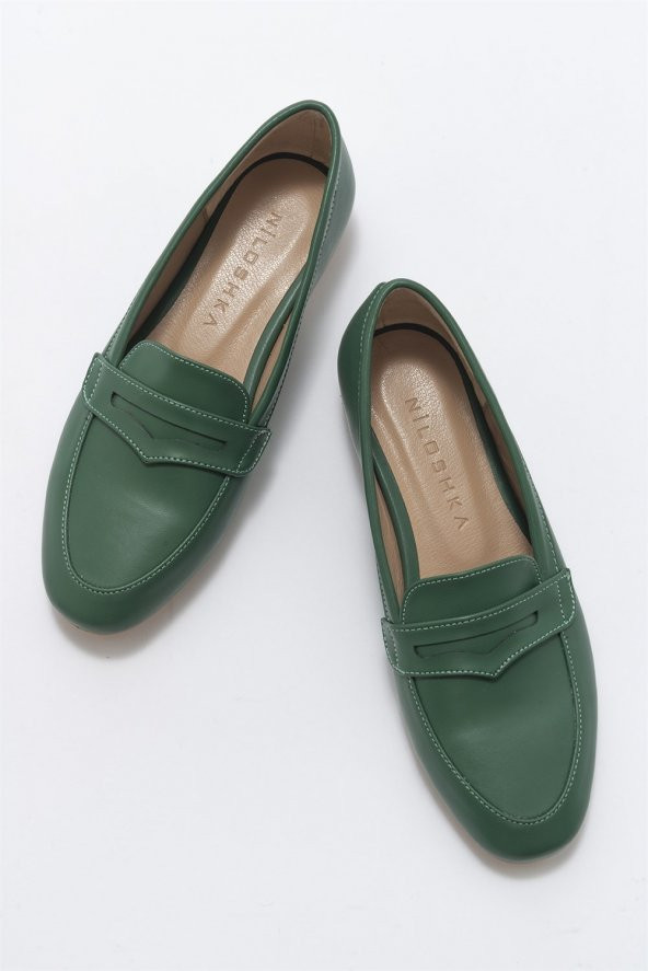 ALEGRA Yeşil Loafer Kadın Ayakkabı - 3