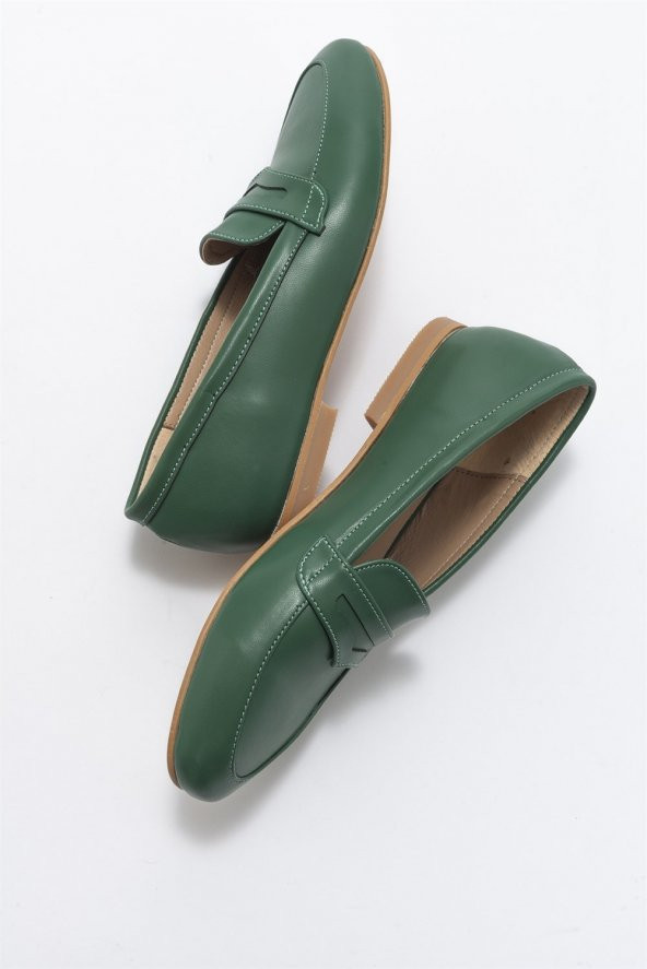 ALEGRA Yeşil Loafer Kadın Ayakkabı - 4