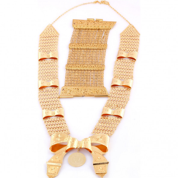 Yıldız Gold Tam Altın Sallantılı Frenk Bağı Altın Kaplama Yıldız Gold - 3