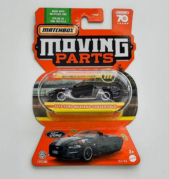 Matchbox 1:64 Arabalar FWD28 HLG37 2019 Ford Mustang Convertıble