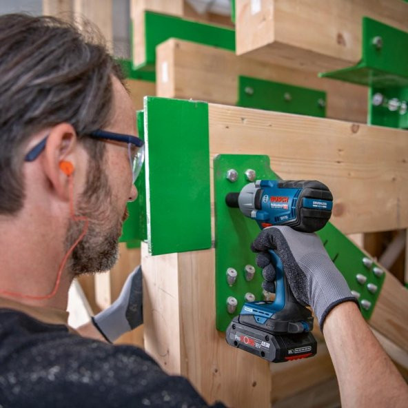 Bosch Gds 18V 450 Pc Tork Hafızalı Akülü Darbeli Somun Sıkma Makinesi 2 x 4Ah Procore - 4