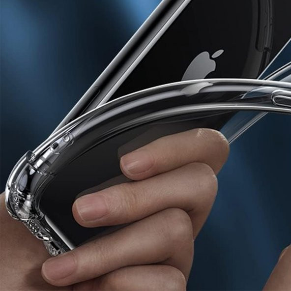 iPhone 14 Pro Max Kılıf Round Seri Köşe Korumalı Şeffaf Silikon Kapak - 4