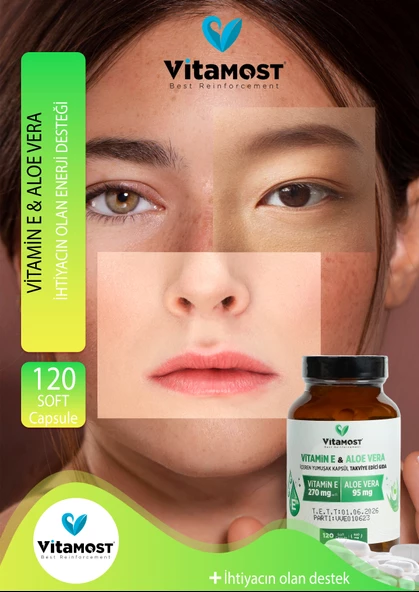 Vitamin E & Alo Vera 120 Soft Jel Kapsül 550 Mg - 2