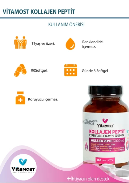 Vitamost Kollajen Peptit 120 TABLET - 4