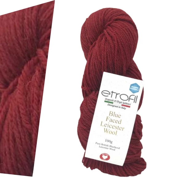 Etrofil Blue Faced Leicester Wool 73229 Bordeaux