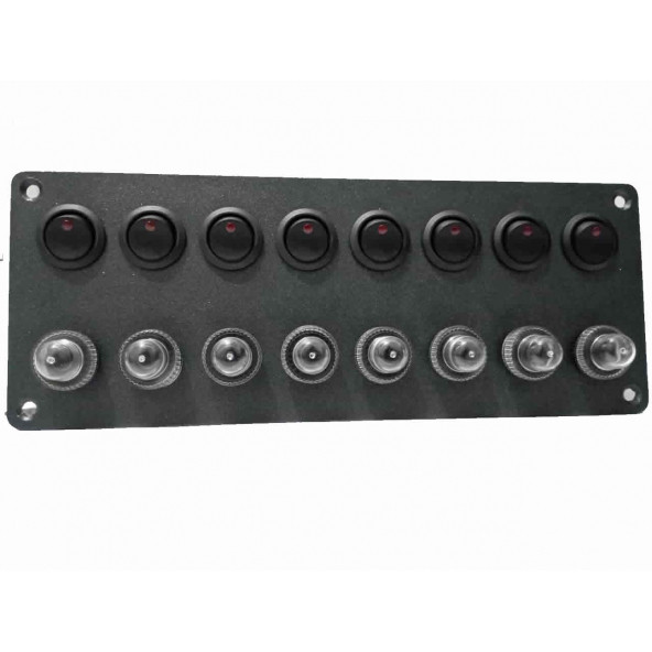 Bfy Switch Panel 8'li Kırmızı Işıklı Sigortalı - 3