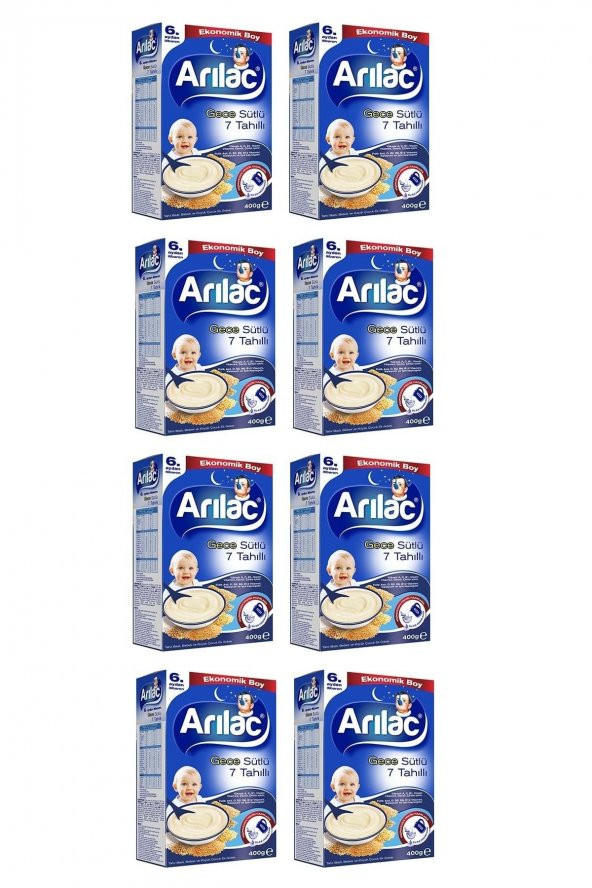 Arılac 7 Tahıllı Gece Kaşık Maması 400 G 8\li