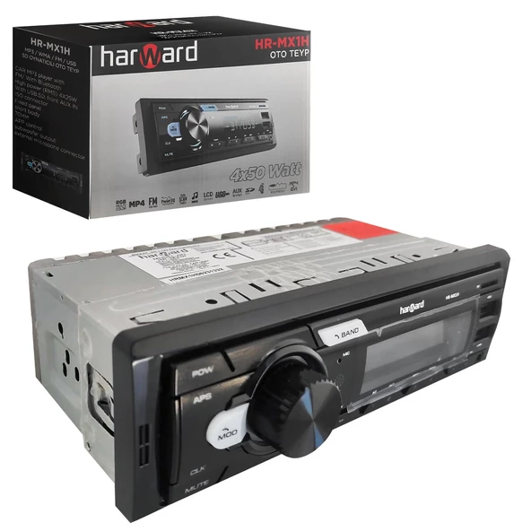 HARWARD HR-MX1H Oto Teyp 4X50 Watt Bluetooth Mobil Aplikasyon 2xUsb Sd Fm Aux - 2