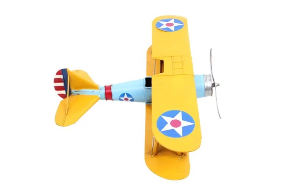 Dekoratif Metal Uçak Çift Kanatlı Biblo Dekoratif Hediyelik - Resim 4