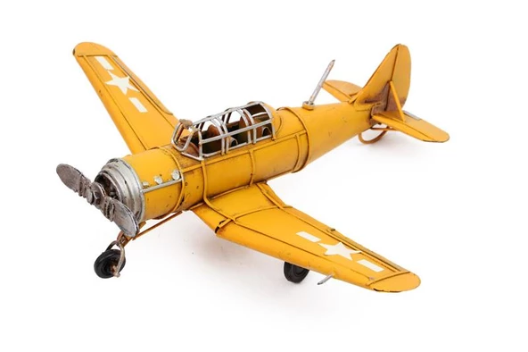 Dekoratif Metal Uçak Biblo Dekoratif Hediyelik - Resim 5