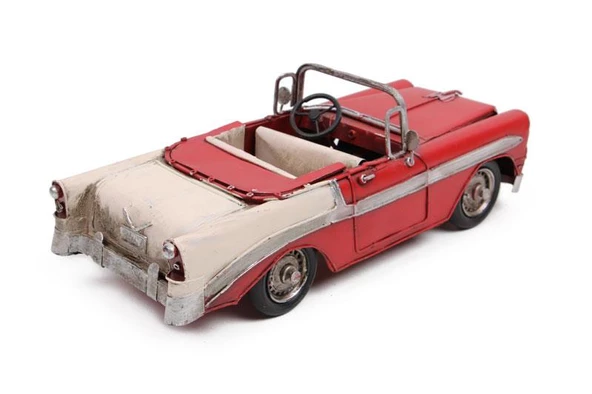 Dekoratif Metal Araba Üstü Açık Biblo Dekoratif Hediyelik - Resim 3