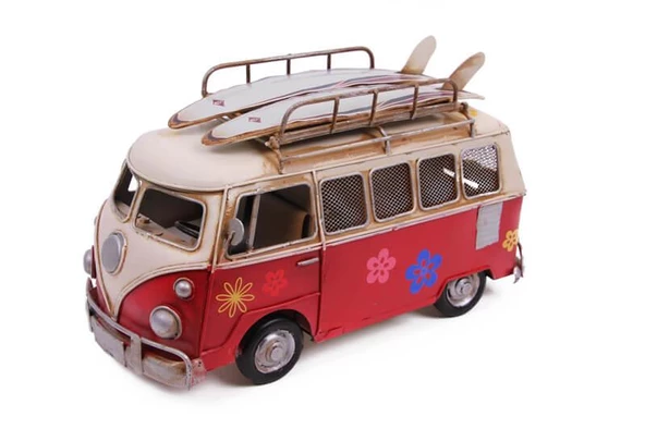 Dekoratif Metal Minibüs Çerçeveli Biblo Kumbaralı - Resim 4