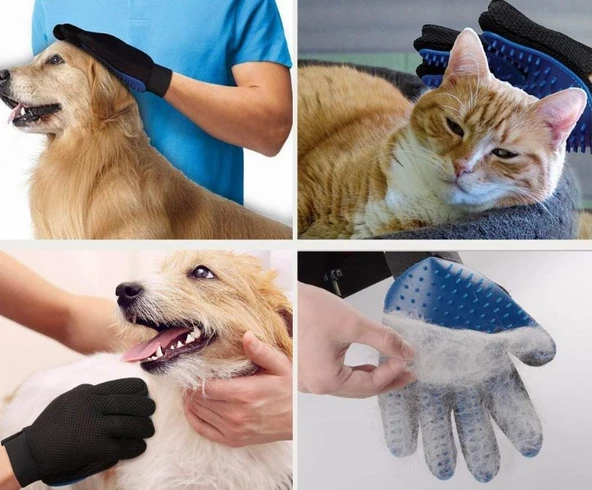 Evcil Hayvan Kedi Köpek Tüy Toplama Eldiveni Mavi - 2