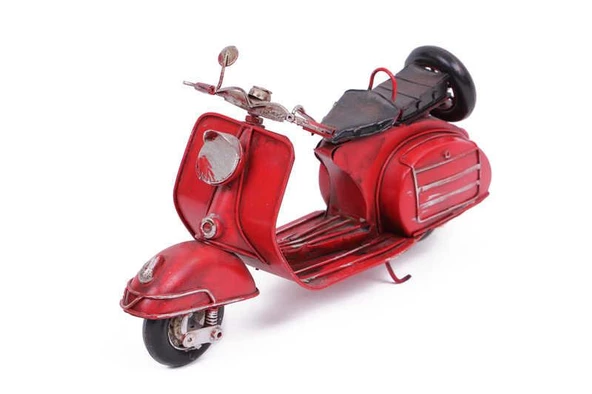 Dekoratif Metal Scooter Vintage Dekoratif Ev Ofis Hediyelik - Resim 2