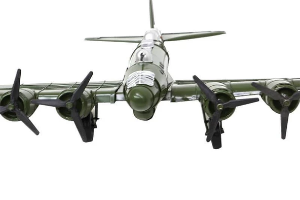 Dekoratif Metal Uçak Vintage Ev Ofis Hediyelik - Resim 3