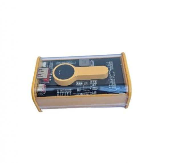 22.5W PD Hizli 10000 mAh Digital Şeffaf Tasarimli Powerbank Sari - 3