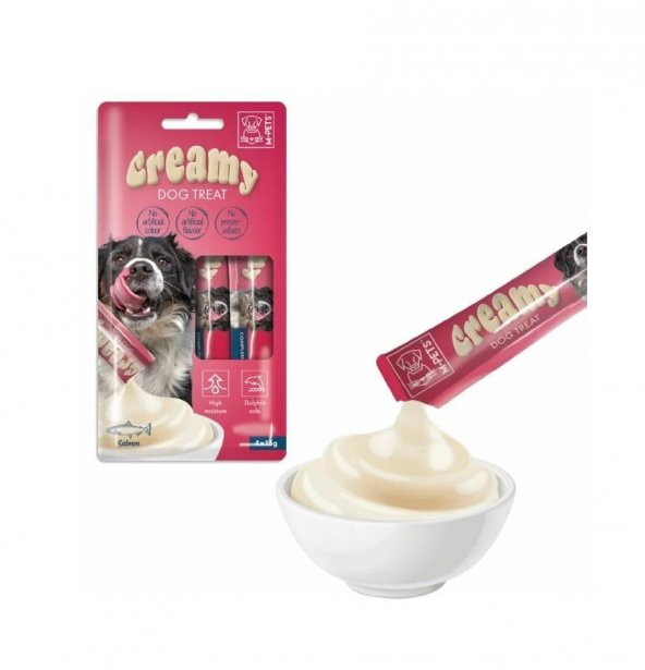 M-Pets Köpek Ödülü Creamy Somon Balıklı 4 x 15 Gr - 2