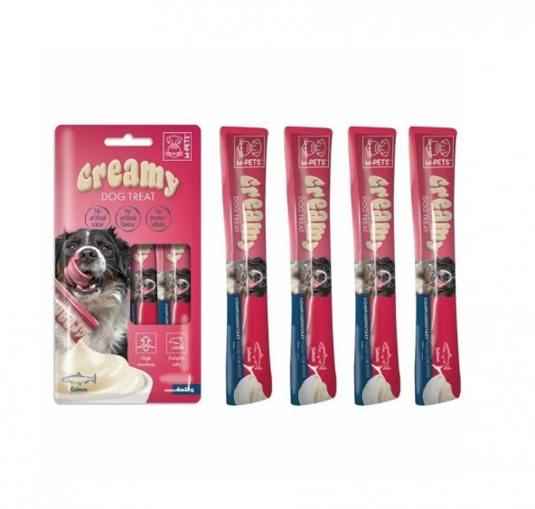 M-Pets Köpek Ödülü Creamy Somon Balıklı 4 x 15 Gr - 3