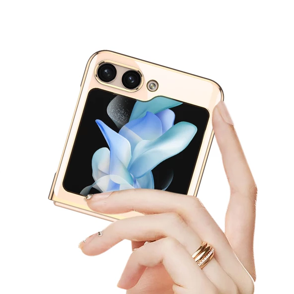 Galaxy Z Flip 5 Kılıf Kıpta Lensli Kılıf - 7