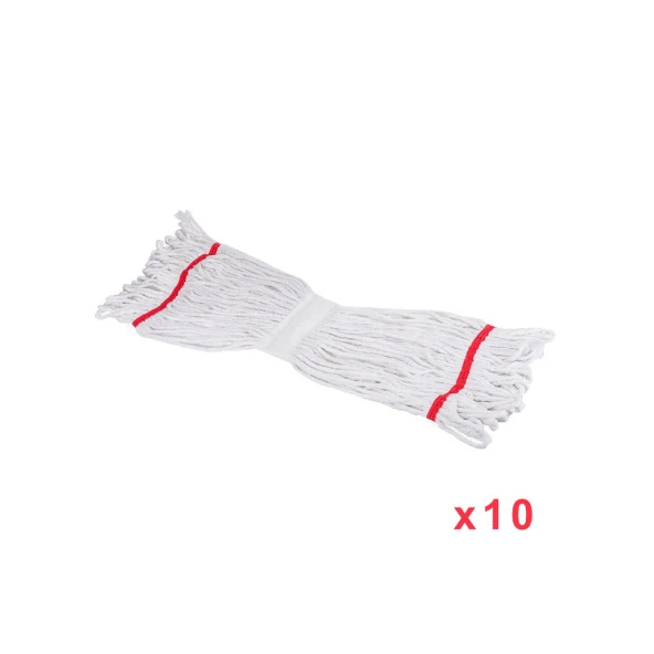 Cod-Ex Dar Yedek Islak Mop Paspas Ucu Başlığı Püskül -17 Cm. - Pamuklu - Beyaz - 450 Gram. - 10 Adet - Resim 3