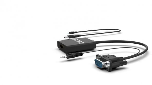 Inca VGA To HDMI Çevirici + USB Güç Adaptörü + Ses Kablosu (HDMI Dişi VGA Erkek ) IVTH-02 - 2