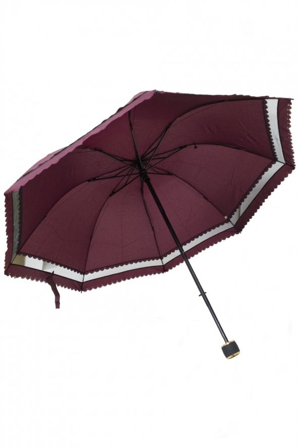 Degrade DS8819 Kırmızı Dantelli Kadın Şemsiye - 3