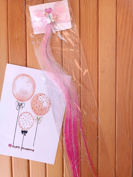 Unicorn Figürlü Yapay Saçlı Klips Toka