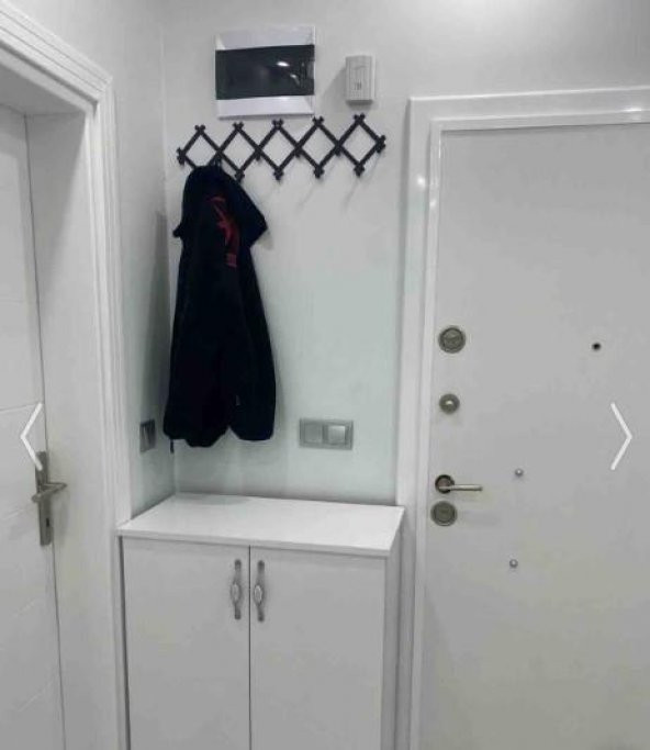 Dekoratif Metal Siyah Duvar Kapı Askısı Elbise Askısı Akordiyon Model Askılık - 3