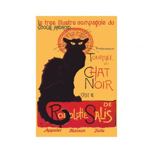 Paris Sirk Kedisi Retro Vintage Ahşap Poster 10*15 Cm