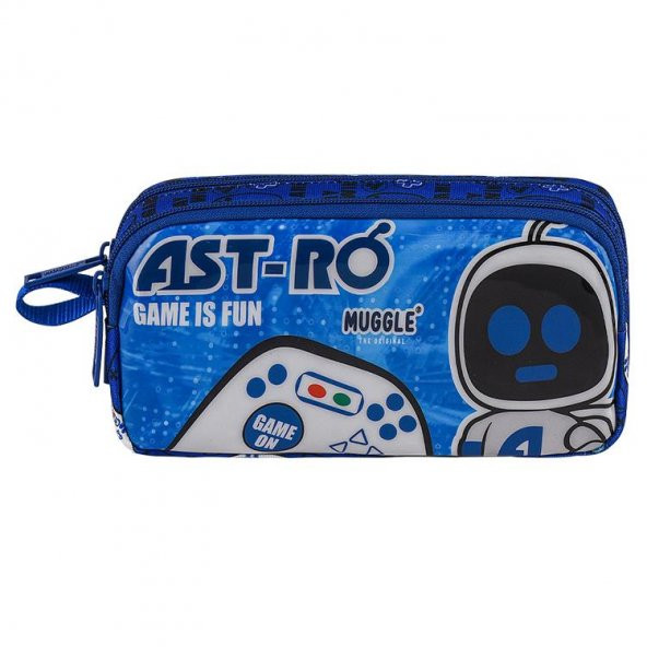 Muggle Kalem Çantası Astro Mavi İki Bölmeli Kalemlik