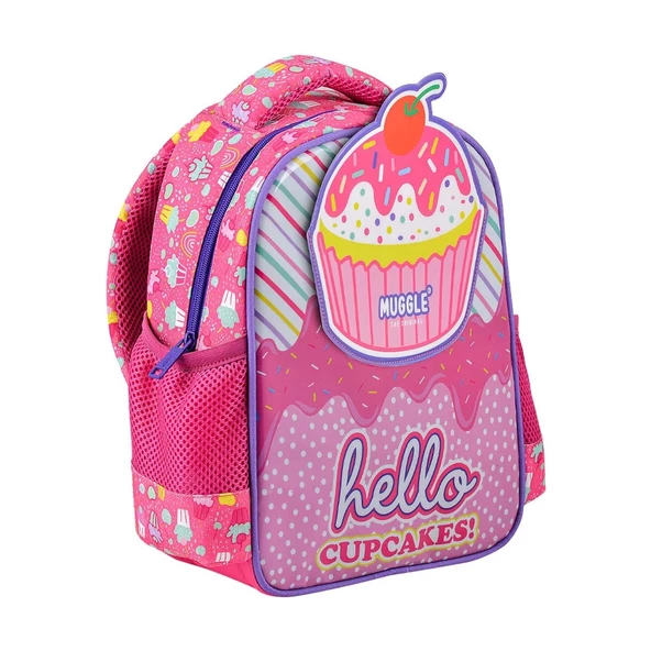 Muggle Anaokulu Çantası Cup Cake Pembe Anaokulu Sırt Çantası - 2
