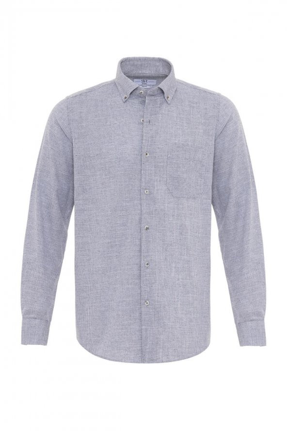 Köşeli Manşet Regular Kalıp Düz Gömlek ürün görseli