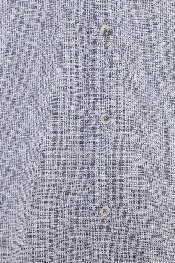 Köşeli Manşet Regular Kalıp Düz Gömlek - Resim 2