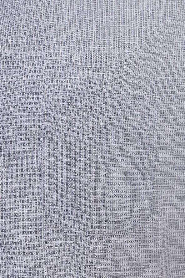 Köşeli Manşet Regular Kalıp Düz Gömlek - Resim 3