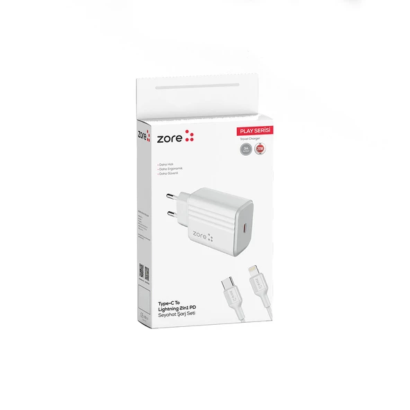 Play Serisi PL2 Type-C to Lightning 2in1 PD Seyahat Şarj Aleti 20W - 8
