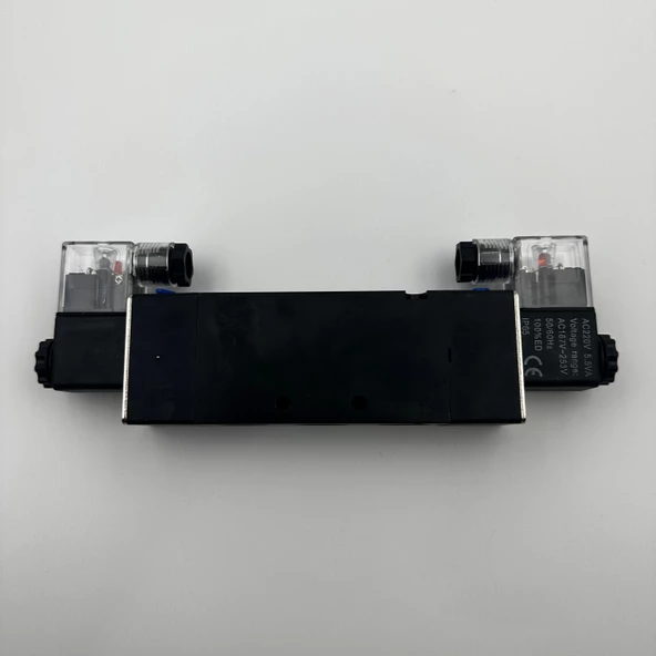 Pnömatik Valf Ventil 4V430-15C 1/2 - 5/3 BB K.M. 12V/24V/110V/220V - Resim 5