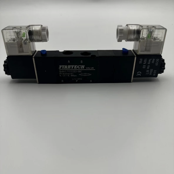 1/4 - 5/3 BB K.M. PNÖMATİK VALF 4V330C-08 12V / 24V / 110V / 220V A TİPİ - 4