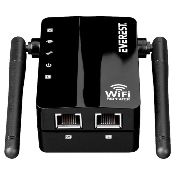 Everest EWR-812N 300 Mbps 2.4 GHz Wifi Repeater+AP Destekli Sinyal Genişletici - 1