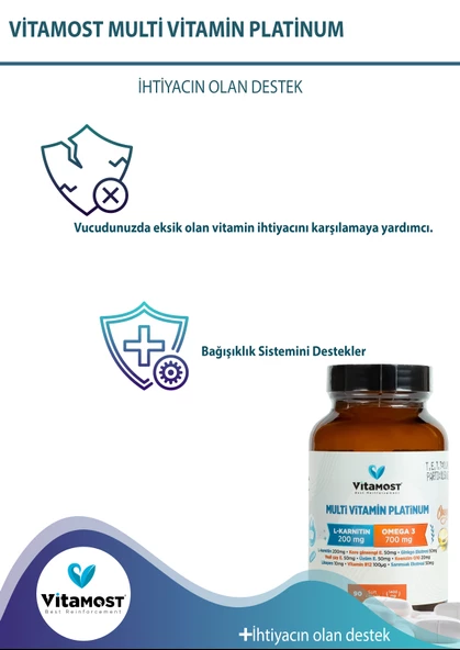 MULTİ VİTAMİN PLATİNUM 90 SOFT JEL KAPSÜL 1400 MG - 4