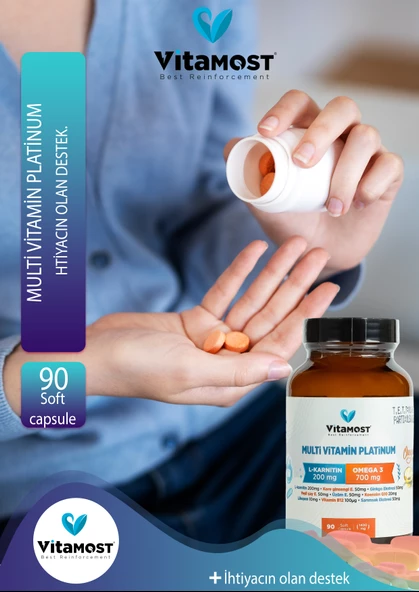 MULTİ VİTAMİN PLATİNUM 90 SOFT JEL KAPSÜL 1400 MG - 2