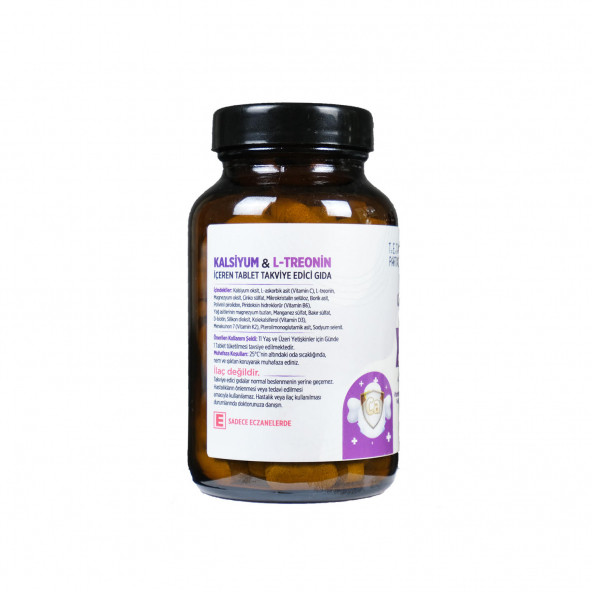 Calcium Magnesium 1500mg Çinko D3k2 (KALSİYUM MAGNEZYUM ÇİNKO L-TREONİN) 120 Tablet - 2