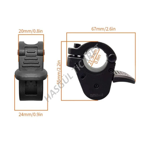 Hsgl E-bike Elektrikli Bisiklet Güç Kolu Gaz Kolu 300X 3pin 190cm kablo ELK 010 - 4