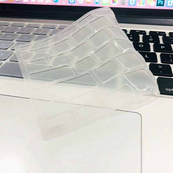 KNY Apple Macbook 13.6 İnç Air 2022 M2 A2681 İçin Klavye Koruyucu Buzlu Silikon Ped Şeffaf - 3