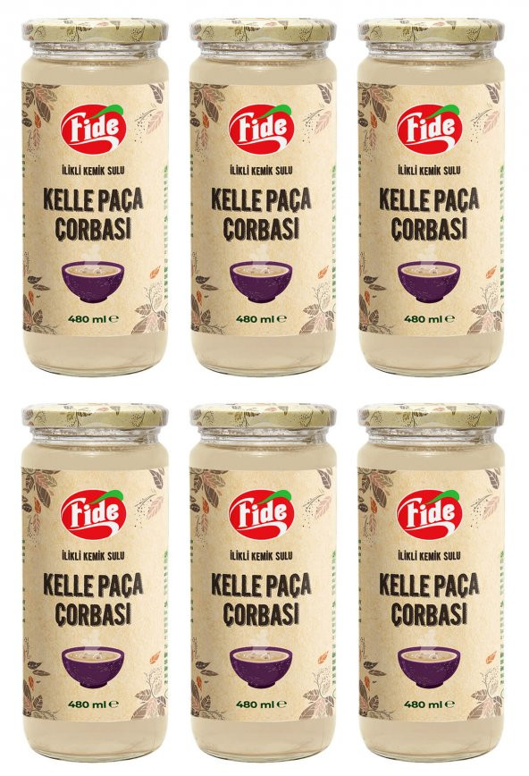 Fide Kelle Paça Çorbası 6 X 480 ML