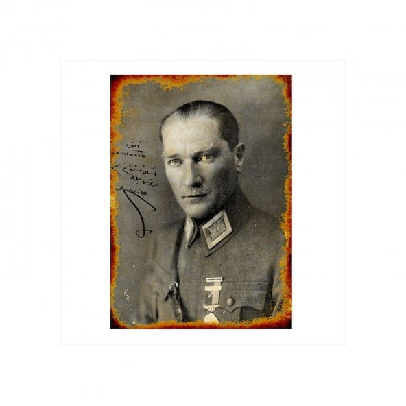Atatürk Başkomutan1 Ahşap Poster 10*15 Cm