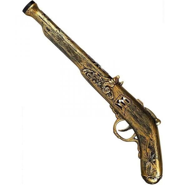 Eskitilmiş Desenli Plastik Oyuncak Korsan Tabancası 40 cm ürün görseli 1