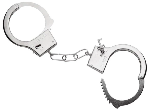 Parti Aksesuar Anahtarlı Oyuncak Metal Kelepçe Polis Kelepçesi - Resim 2