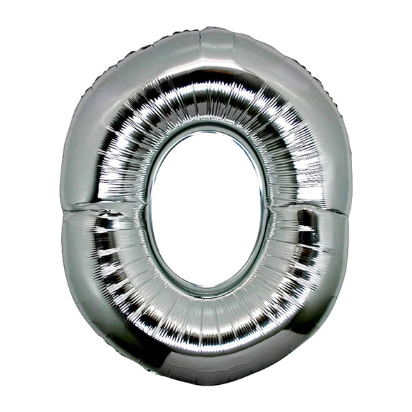 Parti Aksesuar O Harf Folyo Balon Gümüş Renk  40 inç ürün görseli 1