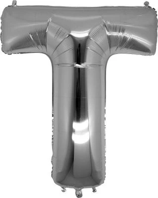 Parti Aksesuar T Harf Folyo Balon Gümüş Renk  40 inç ürün görseli 1