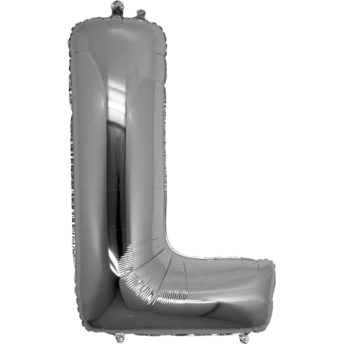 Parti Aksesuar L Harf Folyo Balon Gümüş Renk  40 inç ürün görseli 1